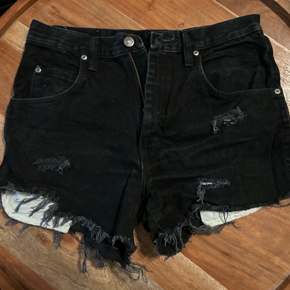 Wrangler distressed denim shorts